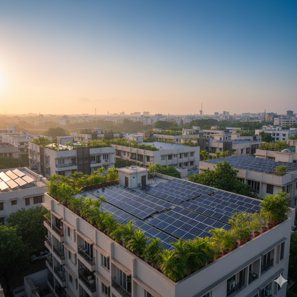 Ground mounted solar panel farm